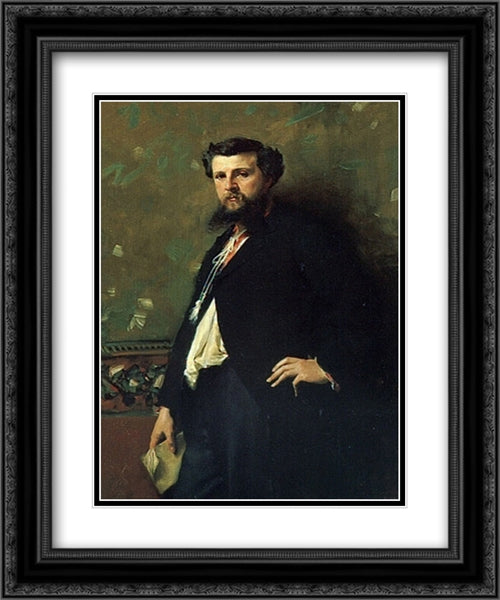 Edouard Pailleron 20x24 Black Ornate Wood Framed Art Print Poster with Double Matting by Sargent, John Singer