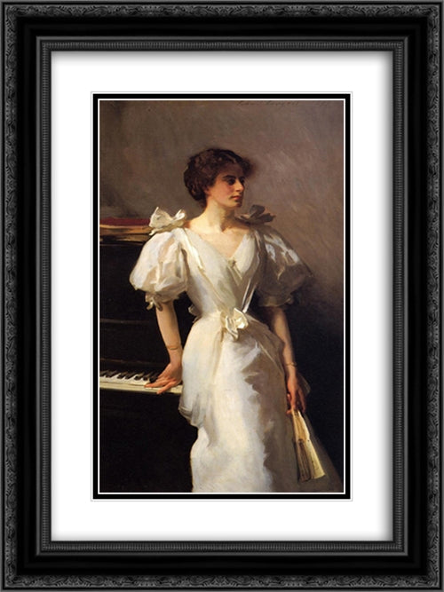 Catrherine Vlasto 18x24 Black Ornate Wood Framed Art Print Poster with Double Matting by Sargent, John Singer