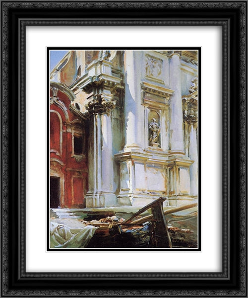 Church of St. Stae, Venice 20x24 Black Ornate Wood Framed Art Print Poster with Double Matting by Sargent, John Singer