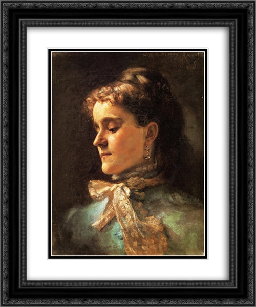 Emily Sargent 20x24 Black Ornate Wood Framed Art Print Poster with Double Matting by Sargent, John Singer