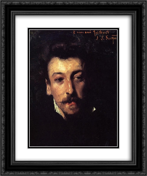 Eugene Juillerat 20x24 Black Ornate Wood Framed Art Print Poster with Double Matting by Sargent, John Singer