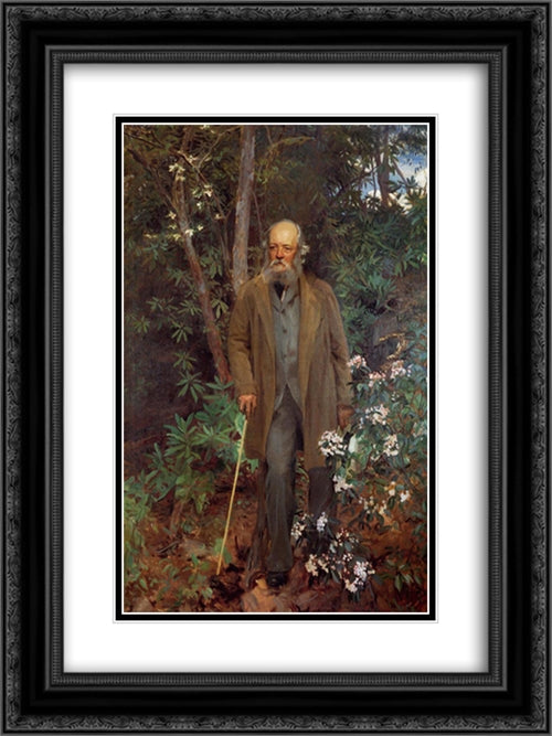 Frederick Law Olmsted 18x24 Black Ornate Wood Framed Art Print Poster with Double Matting by Sargent, John Singer