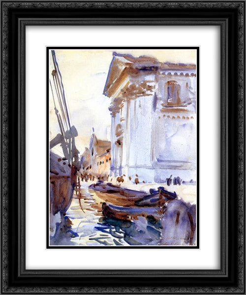 I Gesuati 20x24 Black Ornate Wood Framed Art Print Poster with Double Matting by Sargent, John Singer