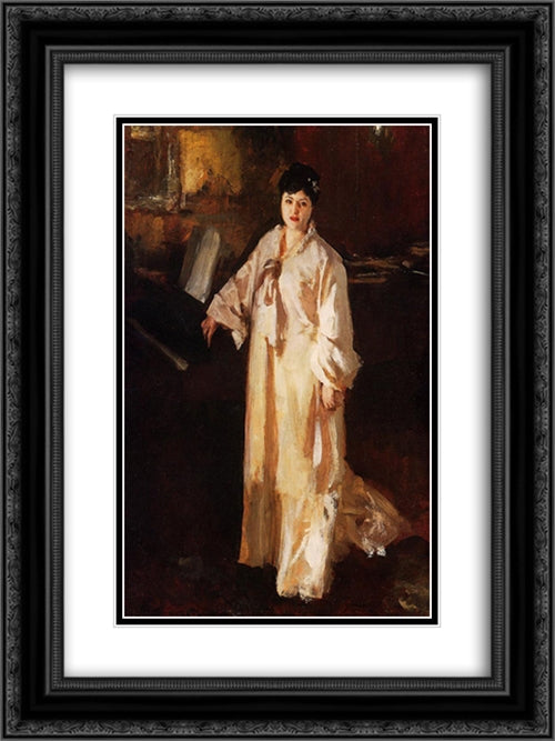 Judith Gautier 18x24 Black Ornate Wood Framed Art Print Poster with Double Matting by Sargent, John Singer