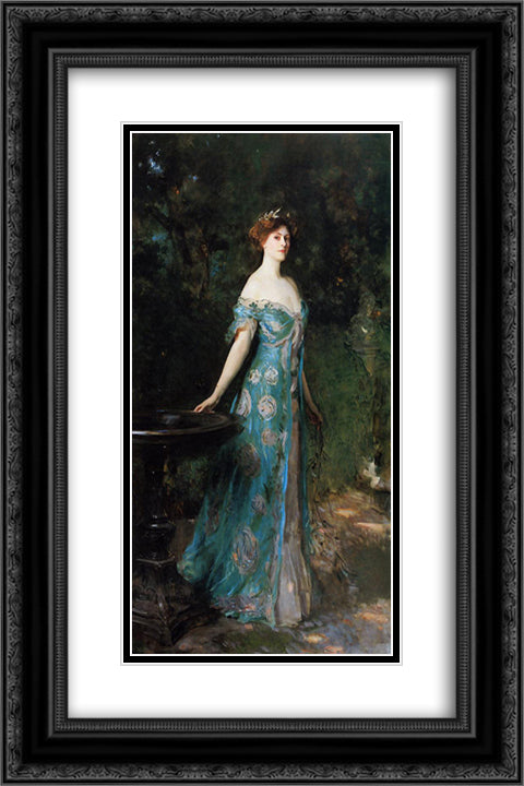 Millicent, Duchess of Sutherland 16x24 Black Ornate Wood Framed Art Print Poster with Double Matting by Sargent, John Singer