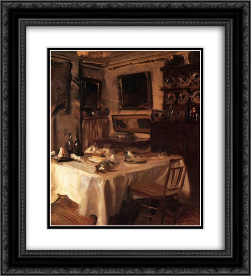 My Dining Room 20x22 Black Ornate Wood Framed Art Print Poster with Double Matting by Sargent, John Singer