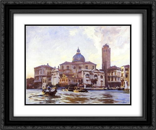 Palazzo Labia and San Geremia, Venice 24x20 Black Ornate Wood Framed Art Print Poster with Double Matting by Sargent, John Singer