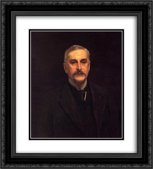 Portrait of Colonel Thomas Edward Vickers 20x22 Black Ornate Wood Framed Art Print Poster with Double Matting by Sargent, John Singer