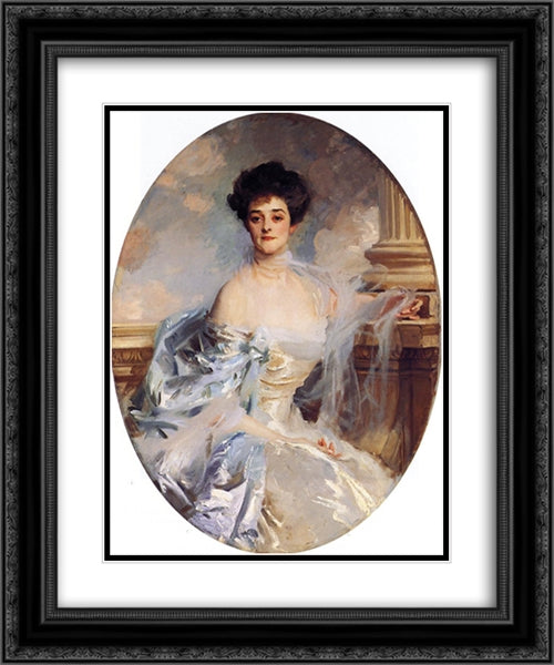 The Countess of Essex 20x24 Black Ornate Wood Framed Art Print Poster with Double Matting by Sargent, John Singer