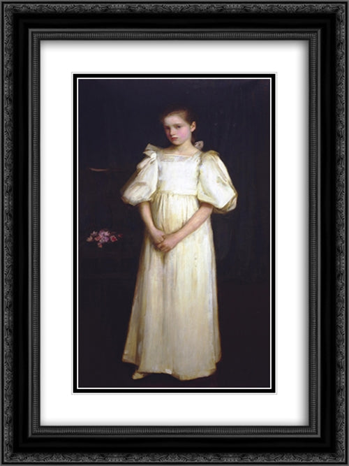 Portrait of Phyllis Waterlo 18x24 Black Ornate Wood Framed Art Print Poster with Double Matting by Waterhouse, John William