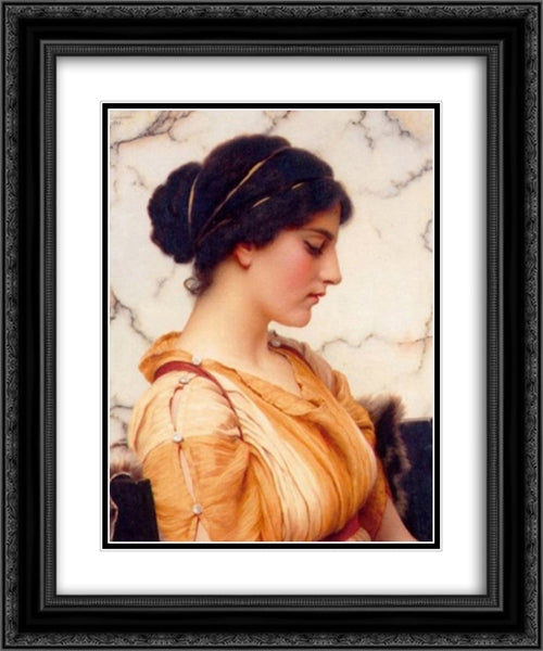 Sabinella 20x24 Black Ornate Wood Framed Art Print Poster with Double Matting by Godward, John William