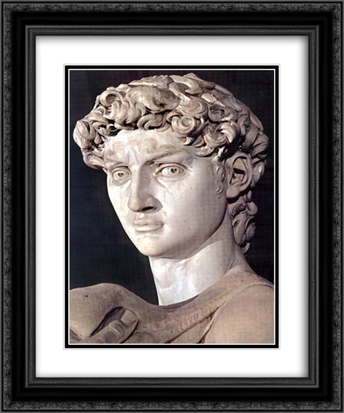David [detail] 20x24 Black Ornate Wood Framed Art Print Poster with Double Matting by Michelangelo