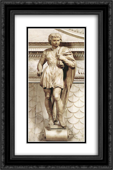 Saint Proculus 16x24 Black Ornate Wood Framed Art Print Poster with Double Matting by Michelangelo