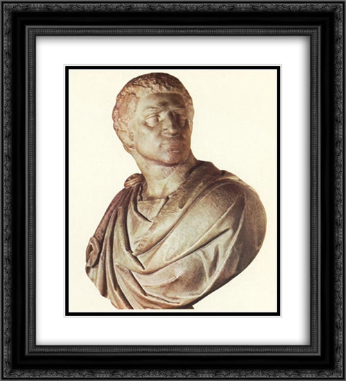 Brutus [detail: 1] 20x22 Black Ornate Wood Framed Art Print Poster with Double Matting by Michelangelo