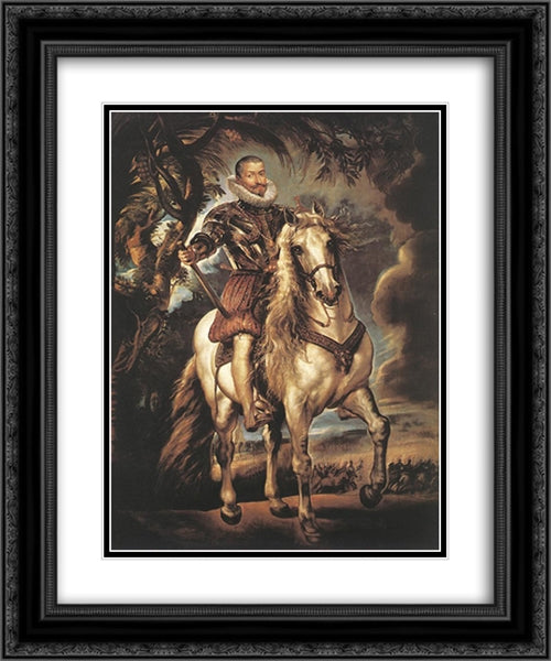 Duke of Lerma 20x24 Black Ornate Wood Framed Art Print Poster with Double Matting by Rubens, Peter Paul