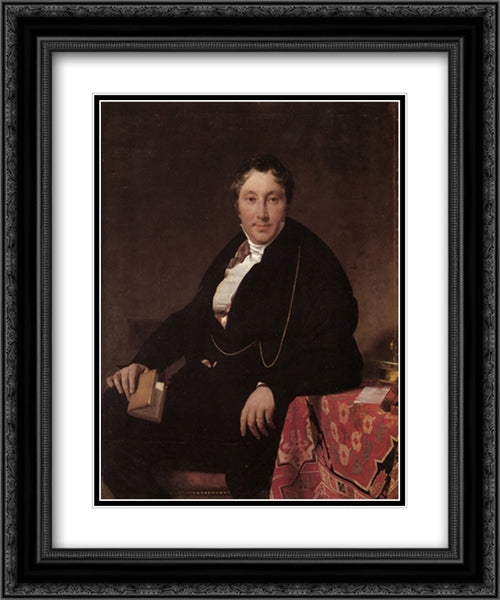 Jacques-Louis Leblanc 20x24 Black Ornate Wood Framed Art Print Poster with Double Matting by Ingres, Jean Auguste Dominique