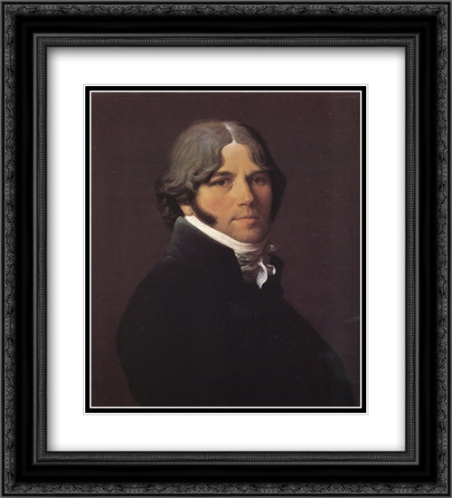 Jean-Marie-Joseph Ingres 20x22 Black Ornate Wood Framed Art Print Poster with Double Matting by Ingres, Jean Auguste Dominique