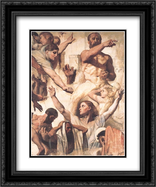 Study for The Martyrdom of St. Symphorien 20x24 Black Ornate Wood Framed Art Print Poster with Double Matting by Ingres, Jean Auguste Dominique