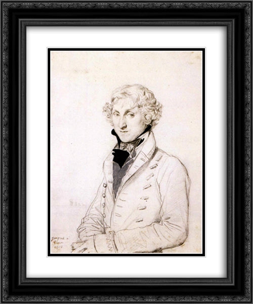 Charles Thomas Thruston 20x24 Black Ornate Wood Framed Art Print Poster with Double Matting by Ingres, Jean Auguste Dominique