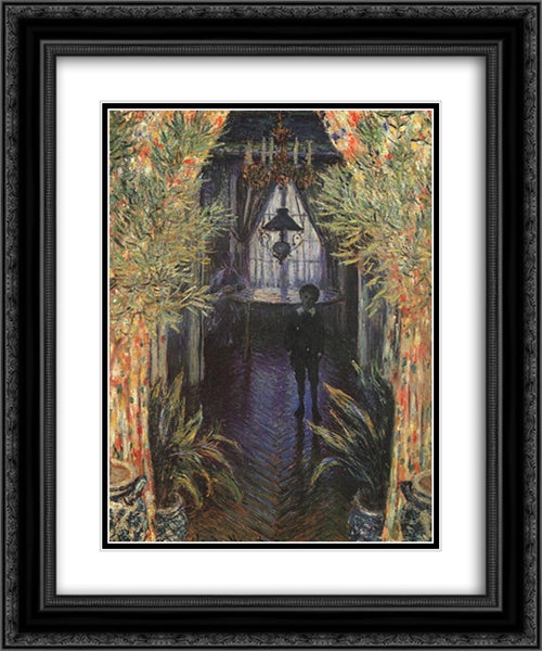 A Corner of the Apartment 20x24 Black Ornate Wood Framed Art Print Poster with Double Matting by Monet, Claude