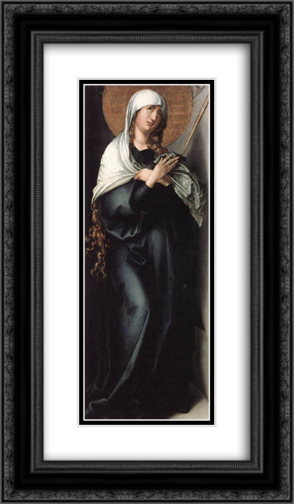 The Seven Sorrows of the Virgin: Mother of Sorrows 14x24 Black Ornate Wood Framed Art Print Poster with Double Matting by Durer, Albrecht