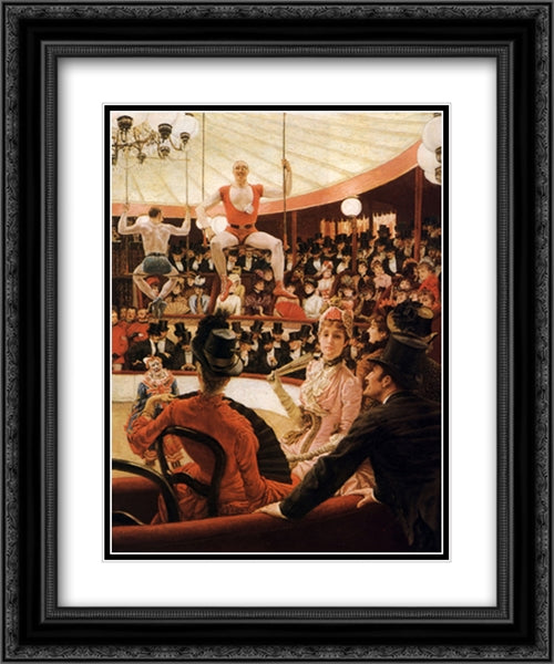 Women of Paris: The Circus Lover 20x24 Black Ornate Wood Framed Art Print Poster with Double Matting by Tissot, James