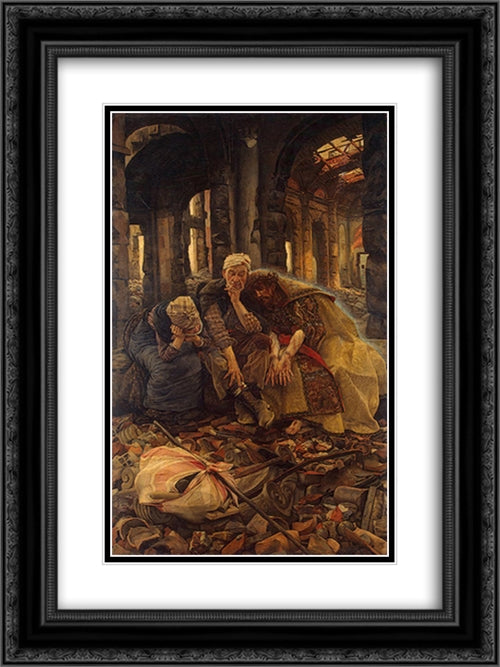 Inner Voices 18x24 Black Ornate Wood Framed Art Print Poster with Double Matting by Tissot, James