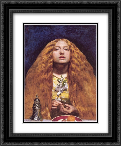 The Bridesmaid 20x24 Black Ornate Wood Framed Art Print Poster with Double Matting by Tissot, James