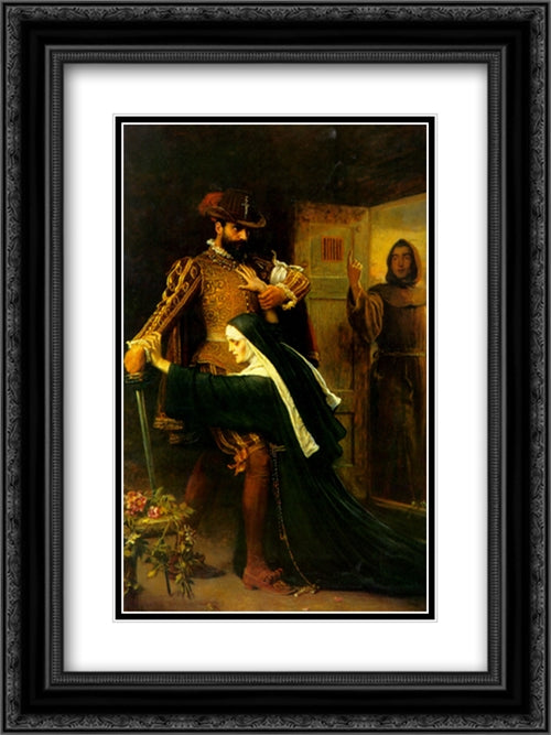 St. Bartholemew's Day 18x24 Black Ornate Wood Framed Art Print Poster with Double Matting by Tissot, James