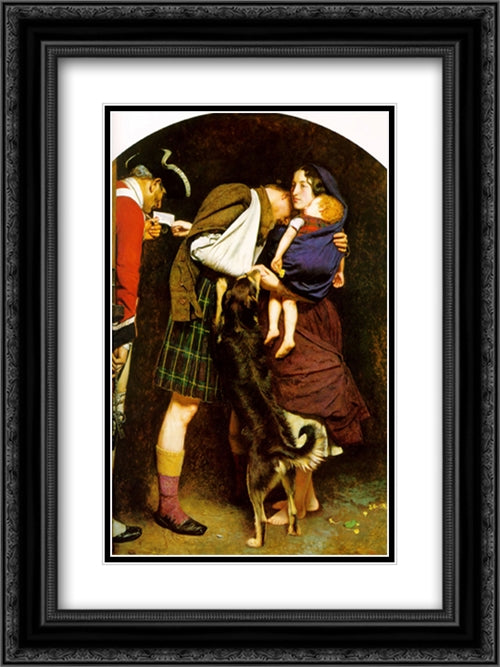 The Order of Release, 1746 18x24 Black Ornate Wood Framed Art Print Poster with Double Matting by Tissot, James