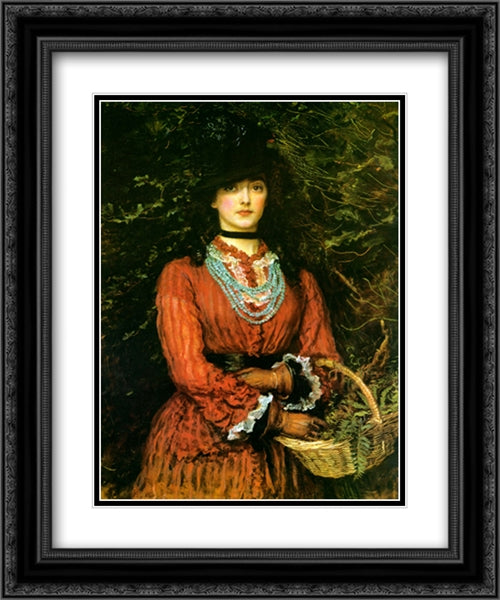 Miss Eveleen Tennant 20x24 Black Ornate Wood Framed Art Print Poster with Double Matting by Tissot, James