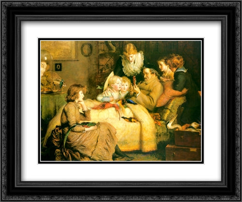 Ruling Passion 24x20 Black Ornate Wood Framed Art Print Poster with Double Matting by Tissot, James