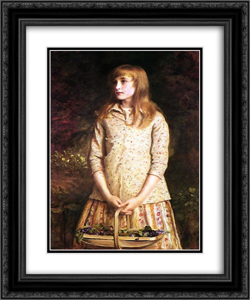 Sweetest eyes were ever seen 20x24 Black Ornate Wood Framed Art Print Poster with Double Matting by Tissot, James