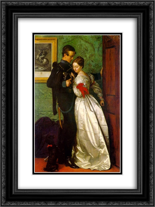 The Black Brunswicker 18x24 Black Ornate Wood Framed Art Print Poster with Double Matting by Tissot, James