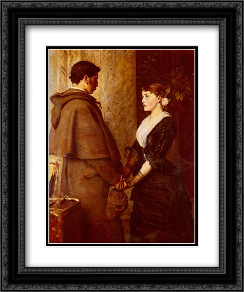 Yes 20x24 Black Ornate Wood Framed Art Print Poster with Double Matting by Tissot, James