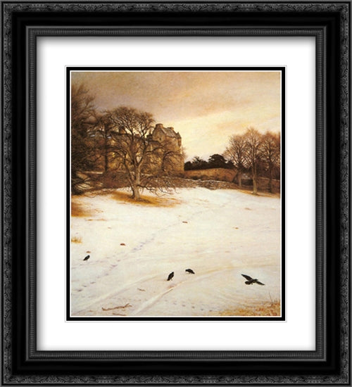 Christmas Eve, 1887 20x22 Black Ornate Wood Framed Art Print Poster with Double Matting by Tissot, James