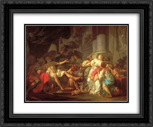 The Death of Seneca 24x20 Black Ornate Wood Framed Art Print Poster with Double Matting by Tissot, James