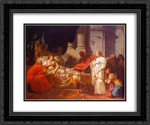 Antiochus and Stratonice 24x20 Black Ornate Wood Framed Art Print Poster with Double Matting by Tissot, James