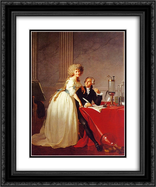 Portrait of Monsieur Lavoisier and His Wife 20x24 Black Ornate Wood Framed Art Print Poster with Double Matting by Tissot, James