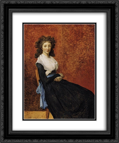 Madame Trudaine 20x24 Black Ornate Wood Framed Art Print Poster with Double Matting by Tissot, James