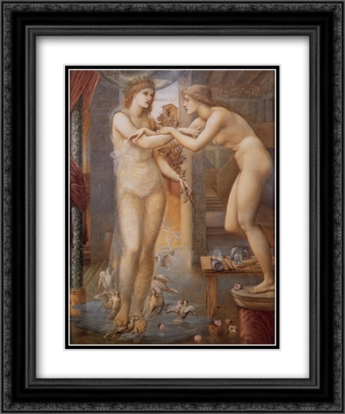 Pygmalion and the Image: III - The Godhead Fires 20x24 Black Ornate Wood Framed Art Print Poster with Double Matting by Burne Jones, Edward