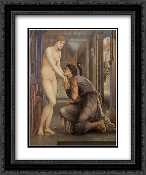 Pygmalion and the Image: IV - The Soul Attains 20x24 Black Ornate Wood Framed Art Print Poster with Double Matting by Burne Jones, Edward
