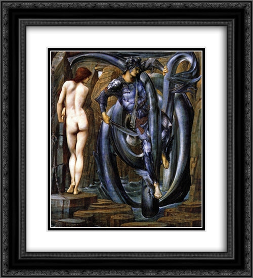 The Perseus Series: The Doom Fulfilled 20x22 Black Ornate Wood Framed Art Print Poster with Double Matting by Burne Jones, Edward