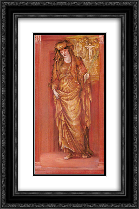 Crudelitas And Saevitia 16x24 Black Ornate Wood Framed Art Print Poster with Double Matting by Burne Jones, Edward