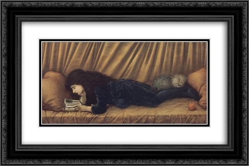 Katie Lewis 24x16 Black Ornate Wood Framed Art Print Poster with Double Matting by Burne Jones, Edward