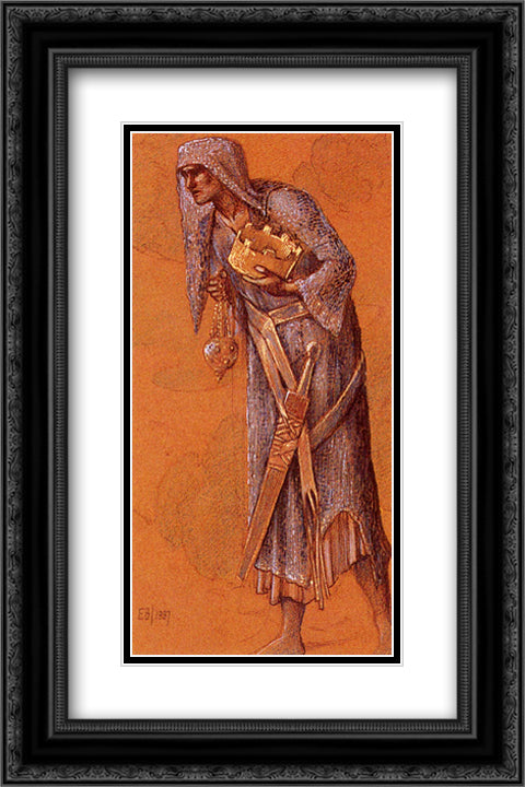 Joseph 16x24 Black Ornate Wood Framed Art Print Poster with Double Matting by Burne Jones, Edward