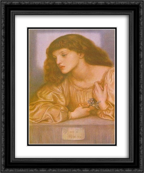 May Morris 20x24 Black Ornate Wood Framed Art Print Poster with Double Matting by Rossetti, Dante Gabriel