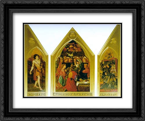 The Seed of David 24x20 Black Ornate Wood Framed Art Print Poster with Double Matting by Rossetti, Dante Gabriel