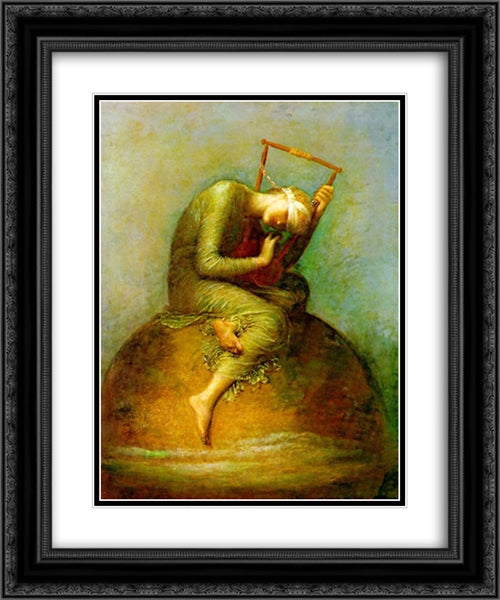 Hope 20x24 Black Ornate Wood Framed Art Print Poster with Double Matting by Watts, George Frederick