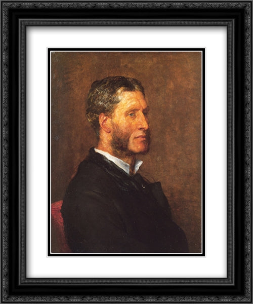 Matthew Arnold 20x24 Black Ornate Wood Framed Art Print Poster with Double Matting by Watts, George Frederick